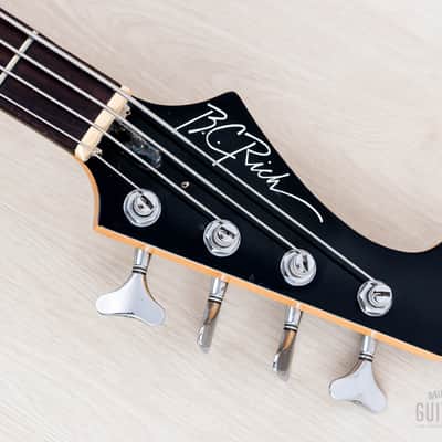 1985 B.C. Rich Warlock Bass NJ Series White Nikki Sixx w/ Active Preamp, Japan image 4