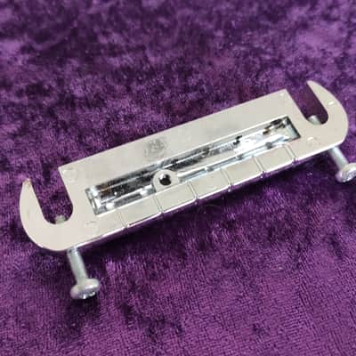Chrome plated Aluminum Stoptail bridge * super lightweight * adjustable B and G string saddle image 3