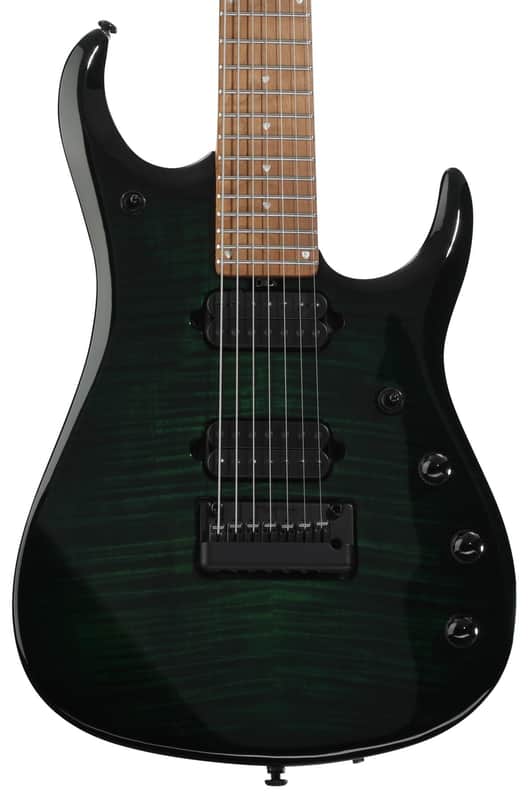 Ernie Ball Music Man JP15 7 John Petrucci Signature 7-string Electric Guitar - Green Tiger Eye image 1