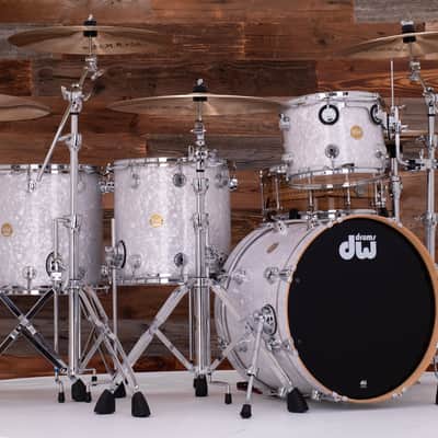 Dw (Drum Workshop) Collectors Series Ii, 4 Piece Drum Kit, White Marine Pearl, (Pre Loved) image 1