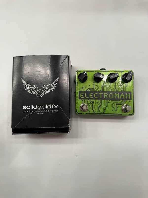 SolidGoldFX Electroman Analog Delay Echo Electro Man Guitar Effect Pedal + Box image 1