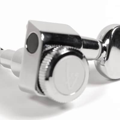 Hipshot Button Set of 6 D05F Vintage 'Butterbean' Chrome for Fender locking tuners image 3