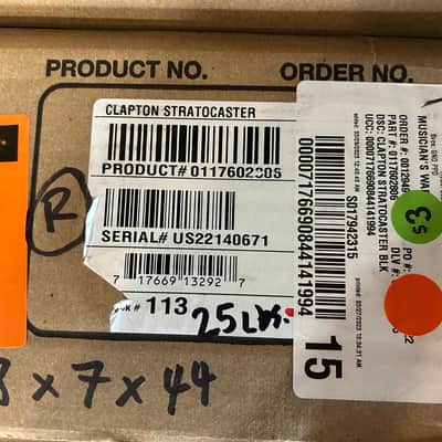 Fender Eric Clapton Artist Series Stratocaster Vintage Noiseless Pickups  Black #US22140671 8lbs 1.5 oz image 16