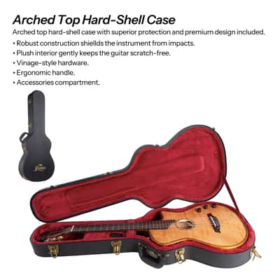 Bromo BEN2C Electric Nylon String Guitar, Thinline Fully Chambered Semi-Hollow Body Slim Neck Dual Pickup Stage Live Performance Fusion Classical Guitar with Hard Case (Natural) image 10