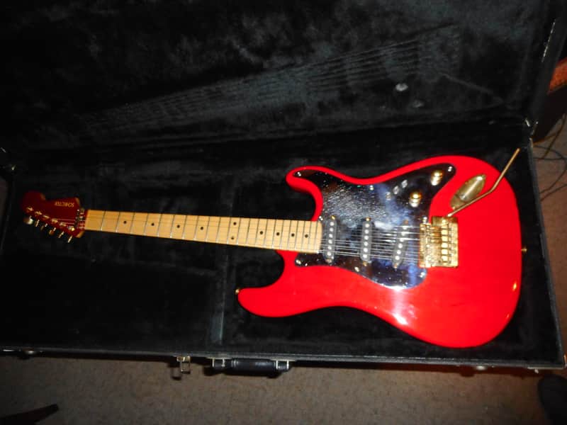 Schecter ST-1 Dream Machine 1983- Trans Red w/matching headstock 7.15 LBS image 1