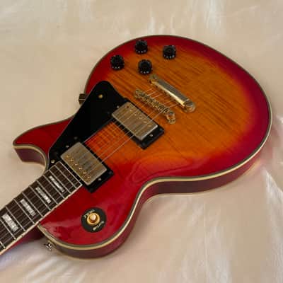 Vintage 2001 Epiphone (Gibson) Les Paul Custom Plus - Heritage Cherry Sunburst - Flame Top - Made in Korea (MIK) - Free Pro Setup image 6