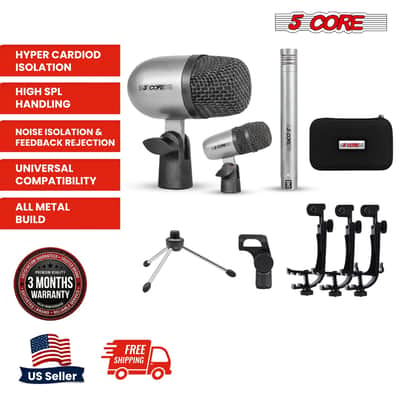 5 Core Conga Mic Snare Tom Set Professional XLR Cardioid Unidirectional Instrument Microphone Kit image 9