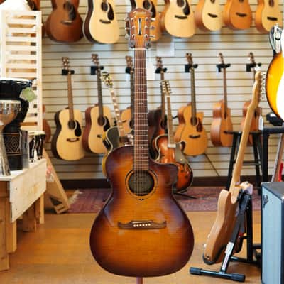 Fender FA-345CE Auditorium Acoustic-Electric Guitar 2017 3-Color Tea Burst w/Hard Case image 4
