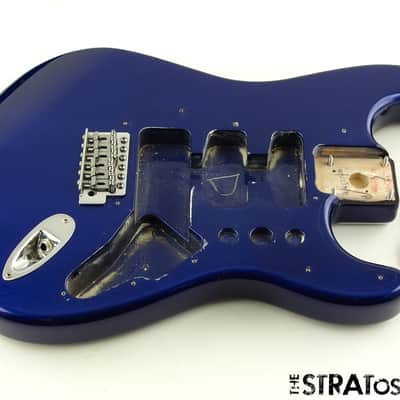 USED 2000 Fender MIM Standard Strat BODY & HARDWARE Guitar Cobalt Blue image 1