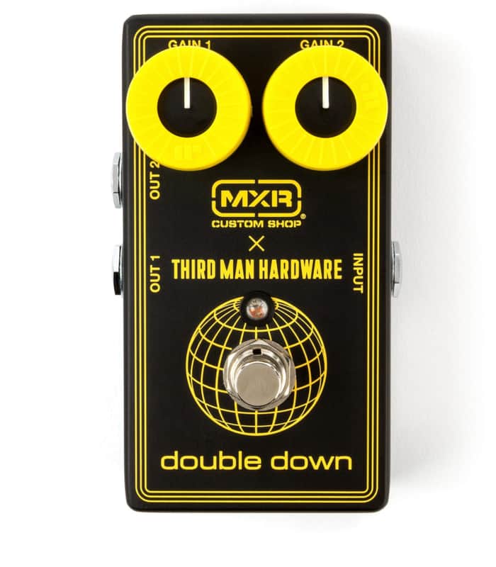 MXR CSP042 Third Man Hardware Double Down Boost Pedal Black w/yellow knob covers. New! image 1