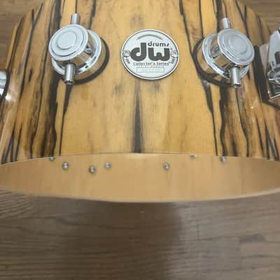 DW DW Collectors EXOTIC lacquer DIE CAST HOOPS 6”x14” Snare Drum - EXOTIC LACQUER IVORY EBONY image 11