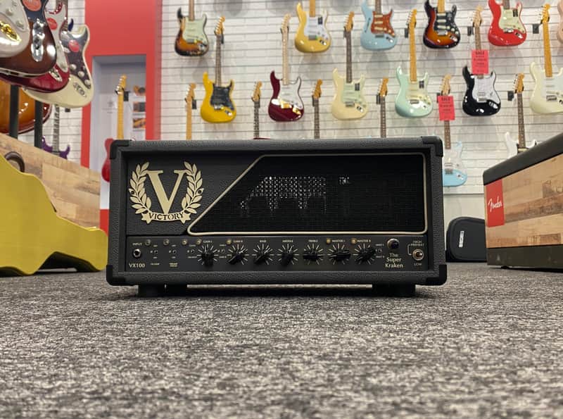 Victory VX100 The Super Kraken Electric Guitar Tube Head, 100W, Grey image 1