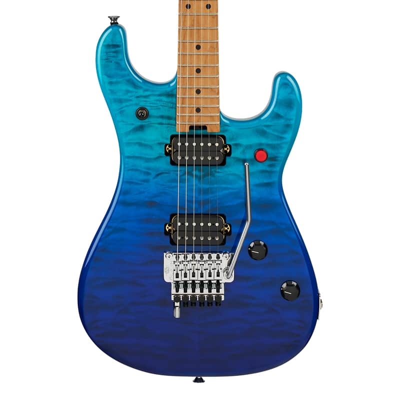 Used EVH 5150 Series DX QM Baked Maple Electric Guitar - Pacific Drift image 1