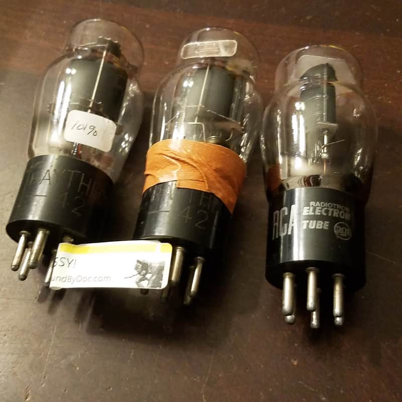 RCA etc. ONE (1) Type 42 Pentode Power Amplifier Antique tNOS AT1000 TESTED Vacuum Tubes Engraved Audio 1932-1950 image 1