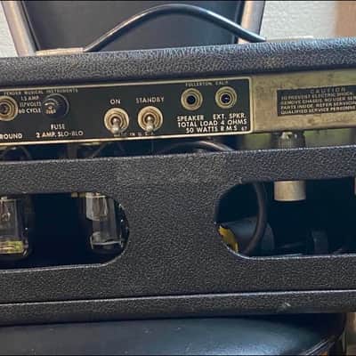 Fender Bassman "Drip Edge" 2-Channel 50-Watt Guitar Amp Head 1968 - 1969 - Silverface image 6