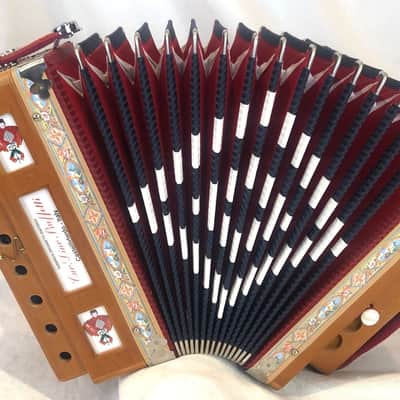 NEW Cherry Dino Baffetti Art. 25 Organetto Diatonic Button Accordion G LMM 12 2 image 2