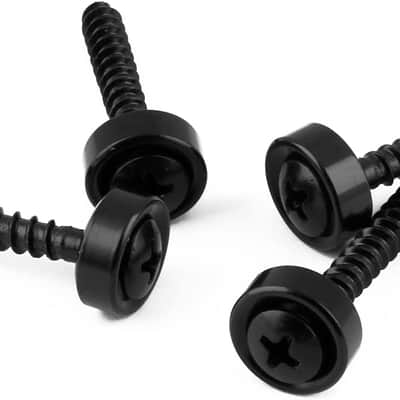 Guitar Neck Joint Bushings and Bolts Mounting Ferrules Metal with Mounting Screws for Electric Guitar or Bass Guitar Black 4Pcs. image 6