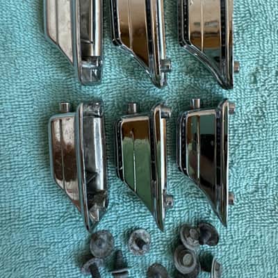 Rogers 6 Beavertail Vintage Tom Drum Lugs - part # 609322 - Lot #01 60s 70s - Chrome image 5
