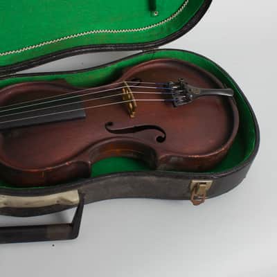 Folk Violin (unlabelled) ,  c. 1920, black hard shell case. image 13