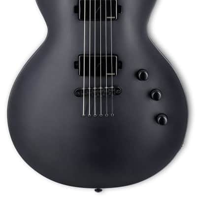 ESP LTD EC-1000 Baritone Electric Guitar. Charcoal Metallic Satin image 2