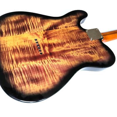 (made in Ukraine) Para Custom Chest'n'Pear Tele '2023 Flame Fade w/GigBag image 9