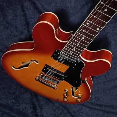 Vintage VSA500HB Reissued Series Semi-Hollow - Honey Burst image 8