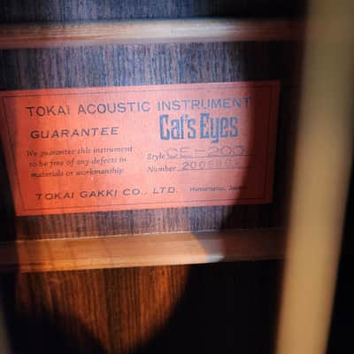 Cat's Eyes CE-200 (tokai) vintage acoustic (lawsuit era) image 9