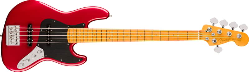 Fender American Ultra II Jazz Bass V Maple FB Sinister Red with Case
