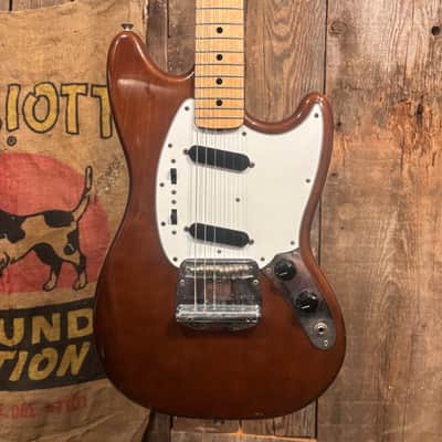 Fender Mustang Guitar with Maple Fretboard 1976 - Walnut (Mocha) image 1