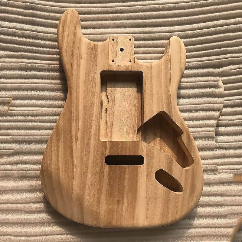 Unfinished Strat Style Guitar Poplar Wood Body image 1