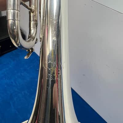 Used Conn USA 100B Bb Silver Trumpet with Conn 7C Mouthpiece & Original Case Just Serviced image 8