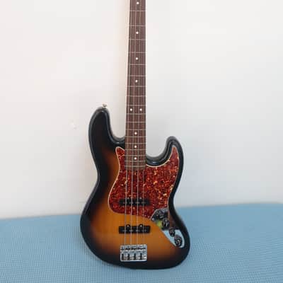 2010 Fender MIM J Jazz Bass Guitar Sunburst Full Scale Clean Paint Solid Workhorse With Soft Case image 1