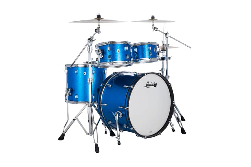 Ludwig NeuSonic Blue Super Sparkle Rapid MOD2 Drums 14x22_14x16_7x12_6x10 Fast Shell Pack Authorized Dealer image 1
