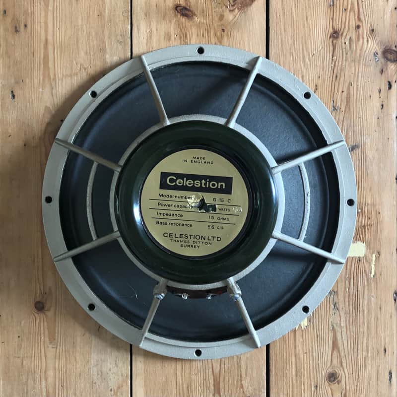 Celestion greenback 15" bass speaker 16 ohms 50 watts  1970 Marshall Orange Laney image 1