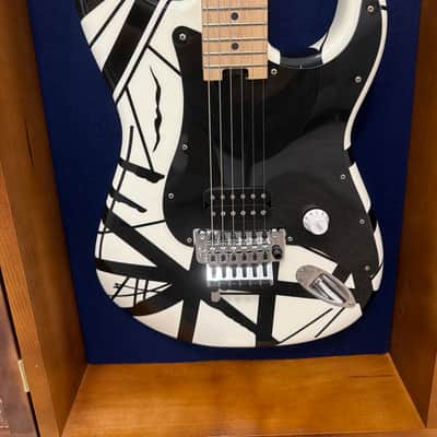 EVH Black and White Striped Series Solid Body 2020’s - Hand Rubbed Oil image 2