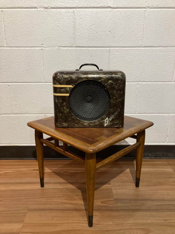 Bronson Mother of Pearl lap steel amp 1947 - Black MOP image 1