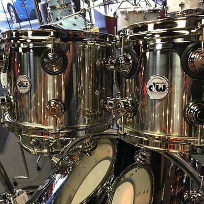 DW Drum Workshop Collectors Series Stainless Steel 5 Pc. Drum Set Kit with Nickel Hardware $5299.99 image 2