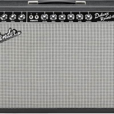 1982 Fender Deluxe Reverb Black Panel Vintage Tube Amp Collector