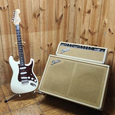 Fender Tremolux 2-Channel 35-Watt 2x10" Piggyback Guitar Amp 1963 - 1965 - Black Panel image 23