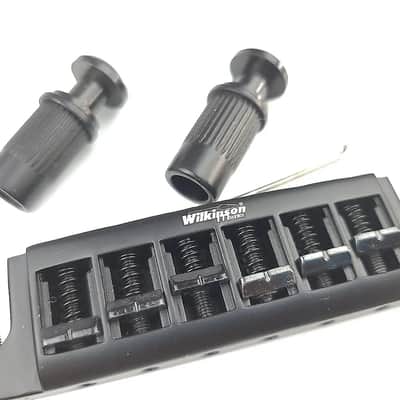 Wilkinson Wraparound Tune-O-Matic Bridge Tailpiece Stopbar in Black image 4