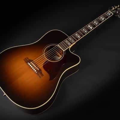 2014 Gibson Hummingbird Pro EC - Vintage Sunburst | USA Montana Square Shoulder Dreadnought Cutaway Pickup | CoA OHSC image 5