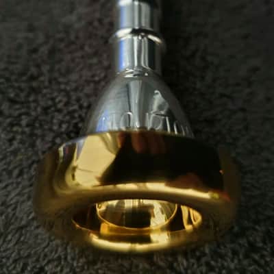 HOLTON cornet mouthpiece, silver and gold 24K plated image 3
