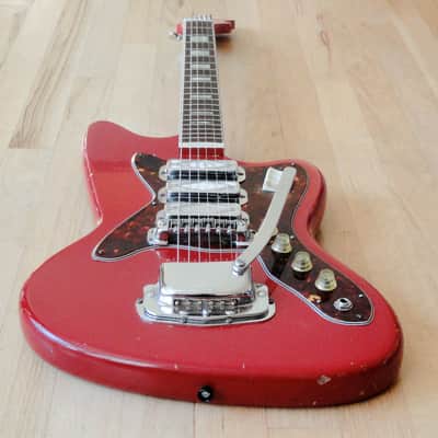 1967 Silvertone by Harmony 1488 Silhouette Vintage Guitar DeArmond Gold Foils image 9