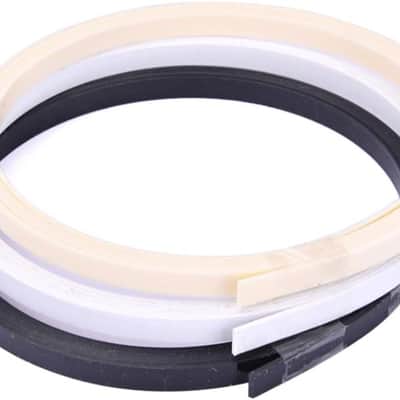 3pcs Plastic Guitar Binding Purfling Strip Guitar Binding Material for Guitar Parts Accessories (Black White Beige) image 1