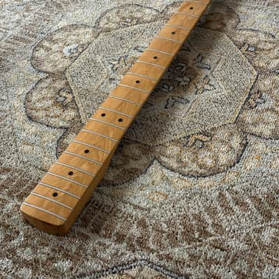 Fender Roasted Maple Precision Bass® Neck, 20 Medium Jumbo Frets, 9.5", Maple, C Shape image 2