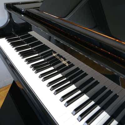 Wurlitzer C143 Petite Baby Grand Piano Polished Ebony image 3