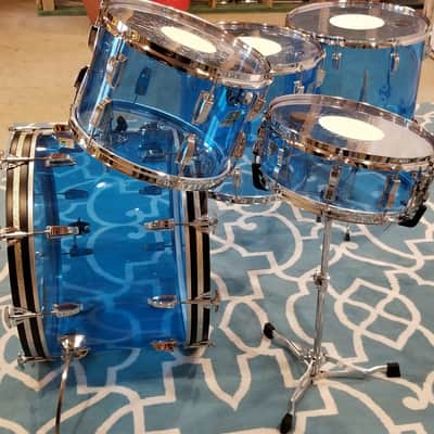 Ludwig Vistalite Mid 70s Blue image 3