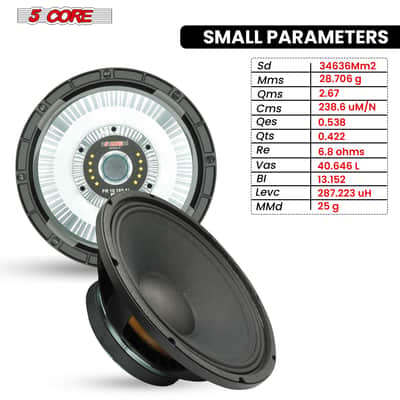 5 Core 10" Subwoofer Speaker 300W RMS Full Range Car Audio Sub Woofer 4 Ohm Bass Replacement Driver image 9
