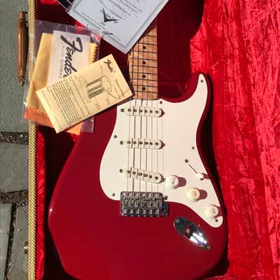 1997 Fender Custom Shop 1958 Stratocaster Dakota Red figured Birdseye neck image 1