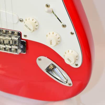 1993 Fender Squier Series Stratocaster MIK Electric Guitar, Rosewood Fingerboard, Torino Red w/ Lace Sensor Pickups & Sperzel Locking Tuning Gears image 4
